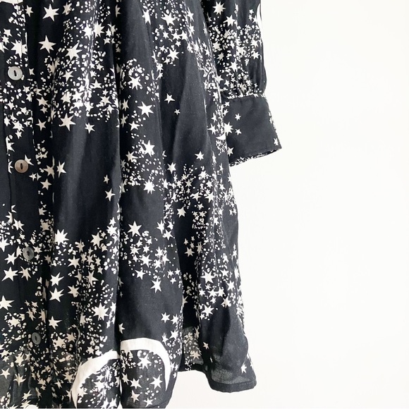 Los Angeles Atelier & Other Stories Size 4 Dress Moon Stars Black Long Sleeve - Picture 5 of 9